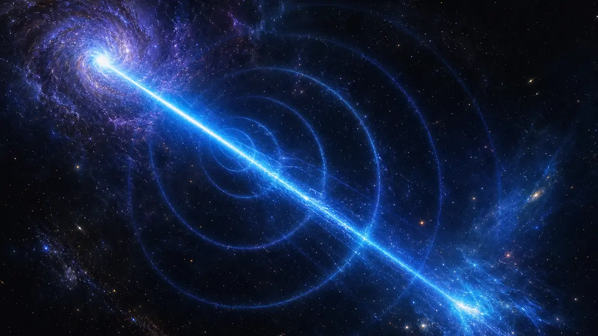 Un sursaut radio rapide traversant l espace intergalactique