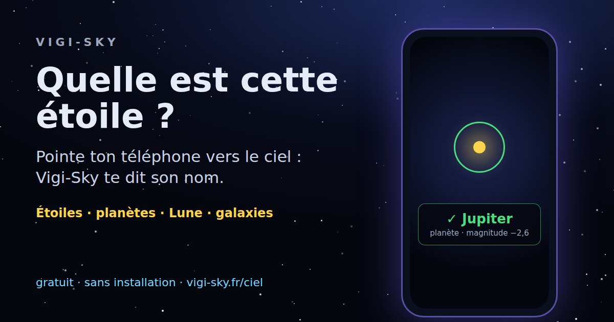 Vigi-Sky : identifier une étoile en pointant son téléphone